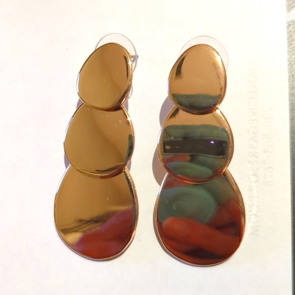 2 Pairs Statement Earrings Dangle Womens Tortoise Leopard Gold Trendy - Picture 5 of 7